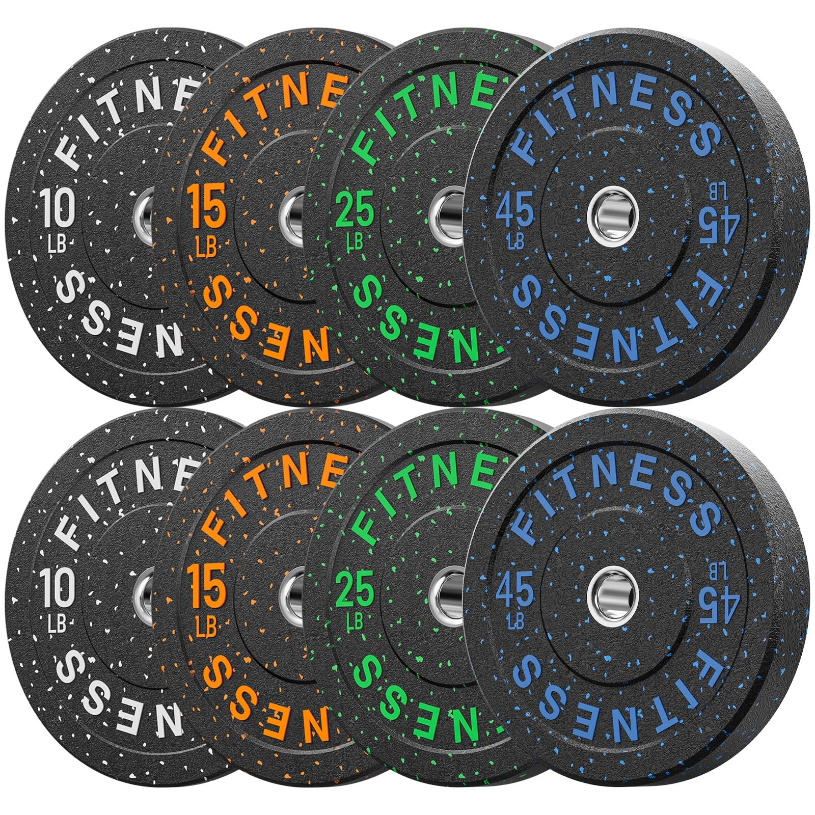 2 Inch Bumper Plates, 10-650lbs, Barbell Rubber Olympic Weight Plates Set for Home Gym, Strength Training & Weight Lifting, Multiple Options Colors