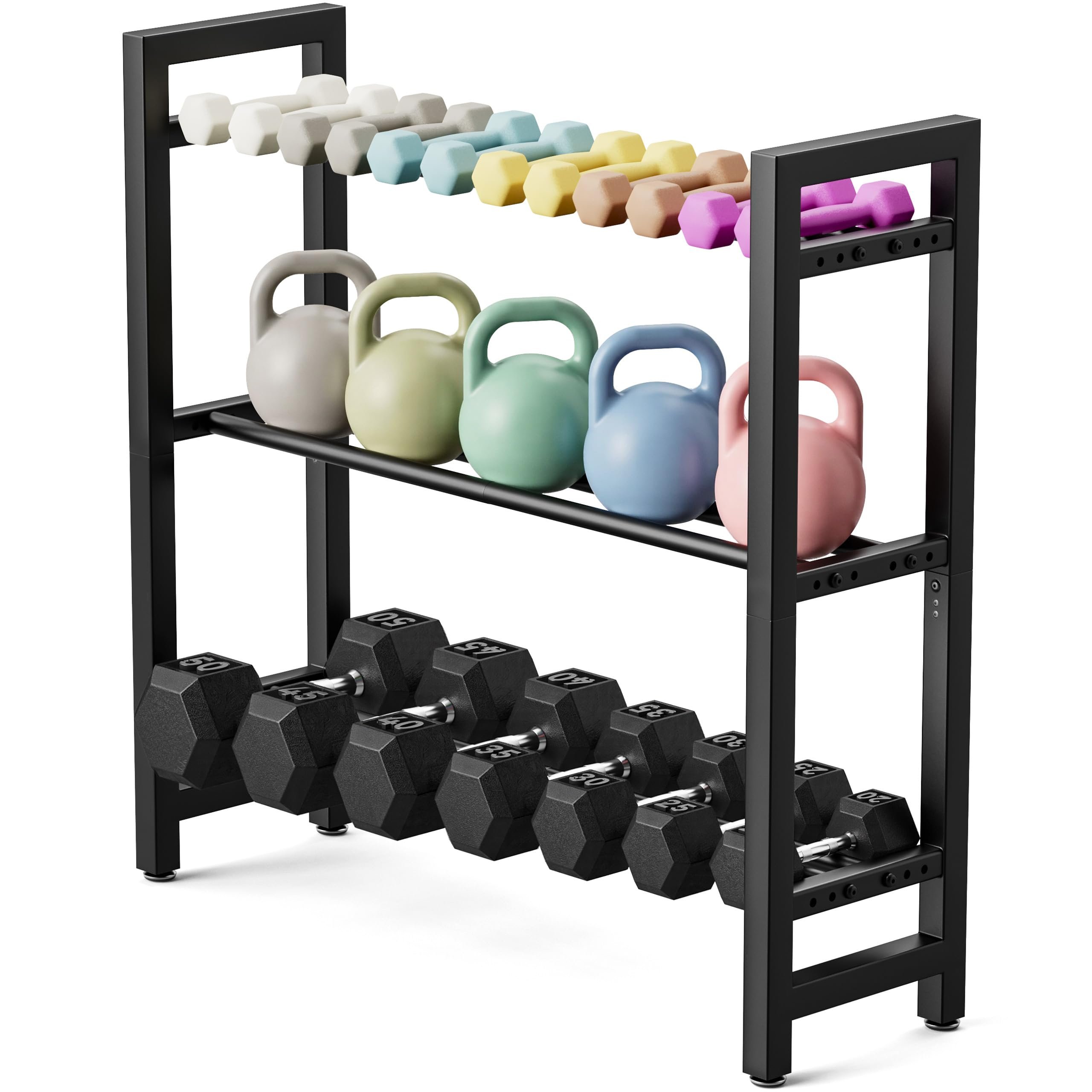 3 Tier Dumbbell Rack, Weight Rack for Home Gym