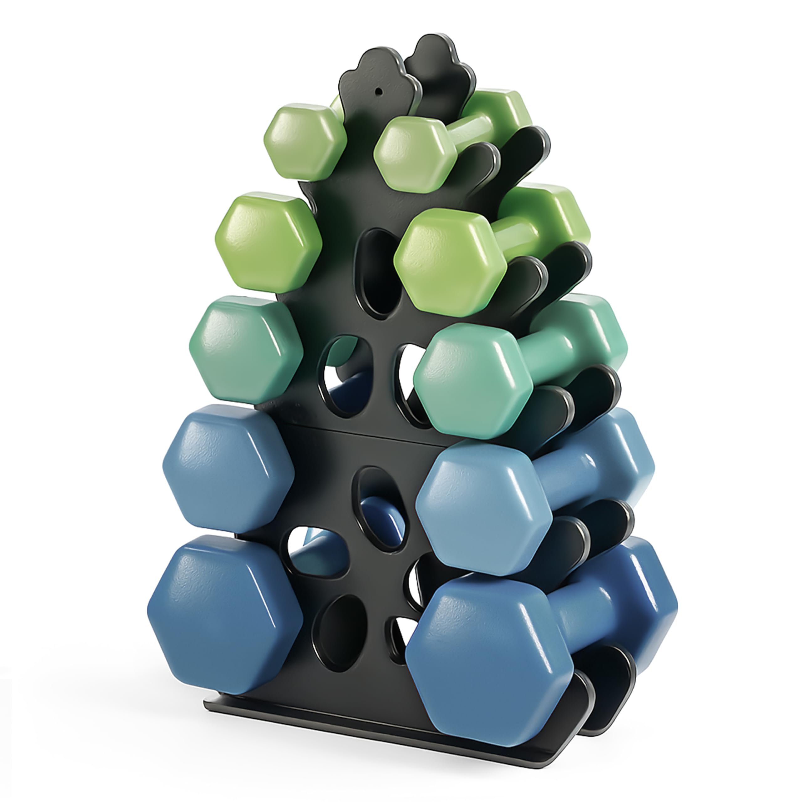 5-Tier | 4-Tier Dumbbell Rack Only Weight Racks For Free Weights Dumbbell Tower (No Dumbbells Rack Only)