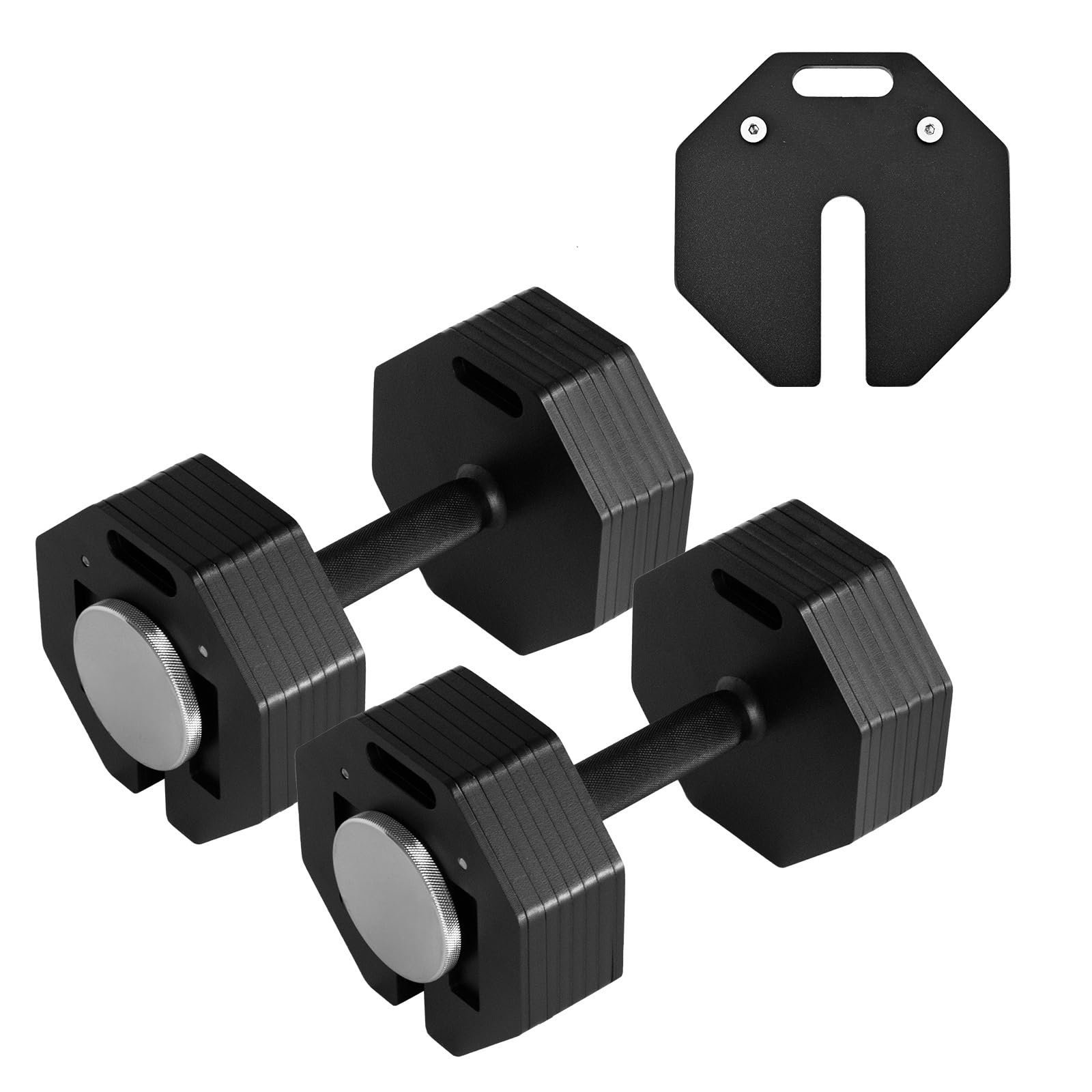 Adjustable Dumbbell Sets, Each 50/80/90/110/120LB Pairs Durable Steel Build, Free Weights Dumbbells Set of 2 with Anti-slip Handle, For Full Body Home Gym Workout Home Strength Training Equipment 50/80/90/110/120LBSX2