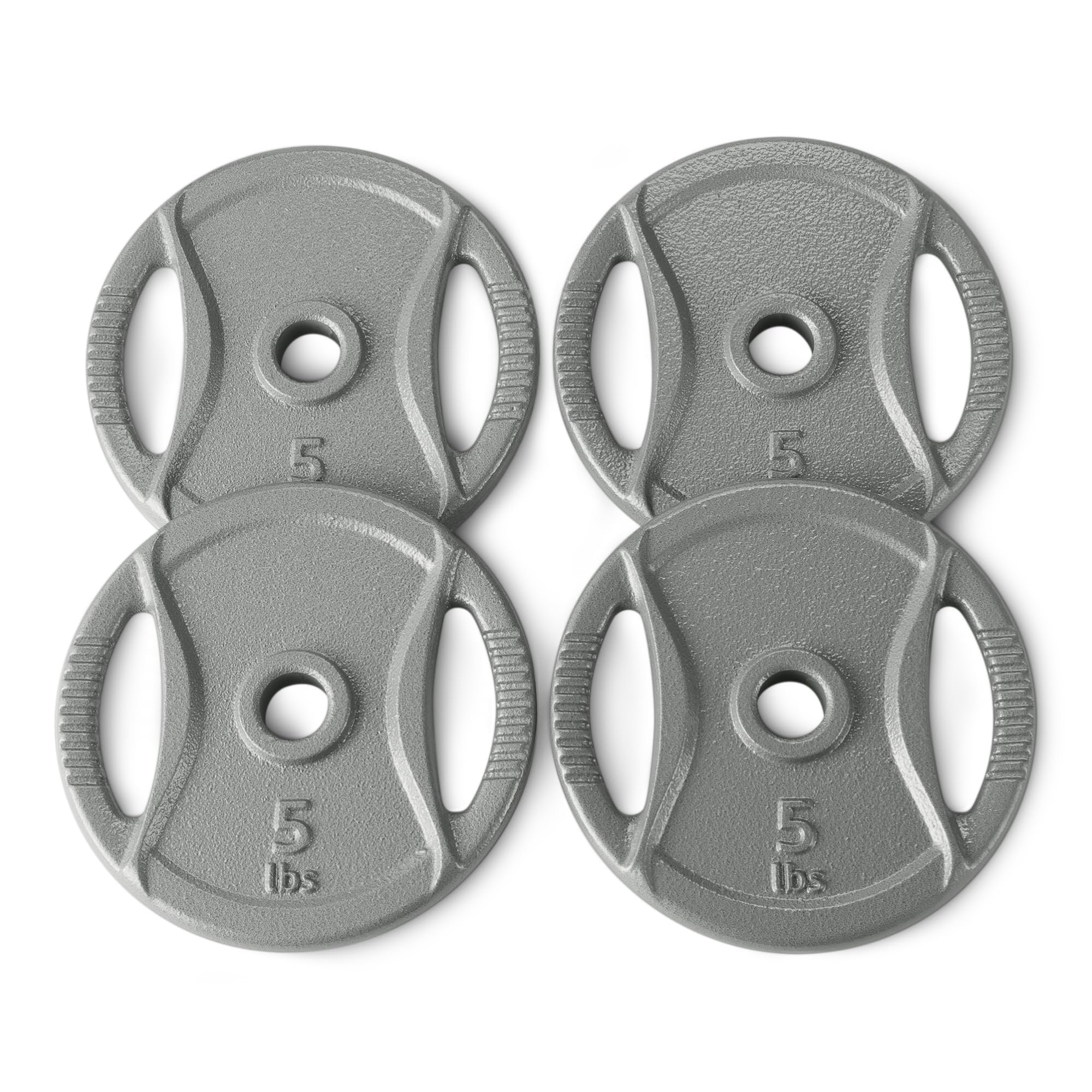 Amazon Basics 1-Inch Cast Iron Grip Weight Plates