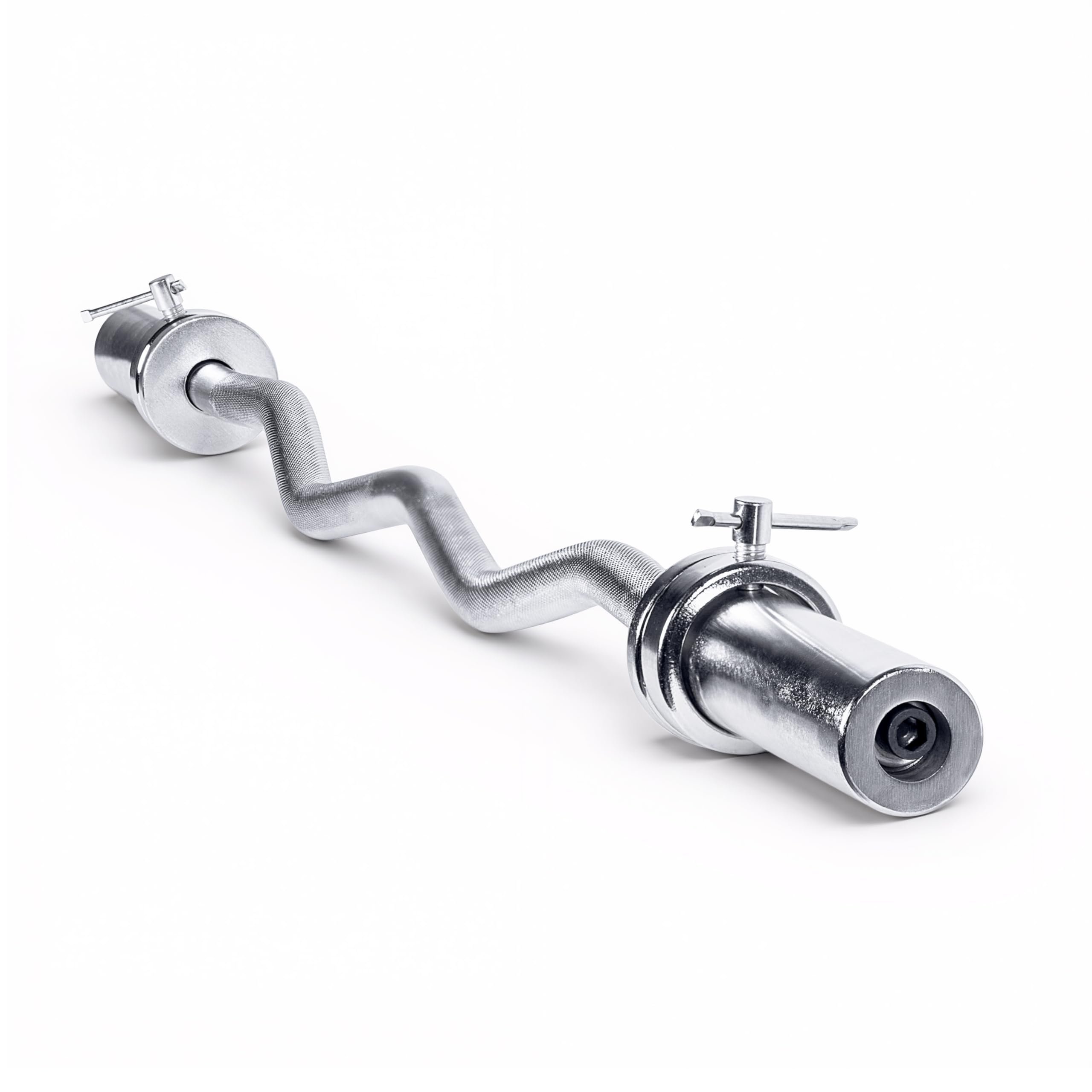 CAP Barbell 47-Inch Olympic EZ Curl Bar for 2-Inch Weight Plates | Multiple Options