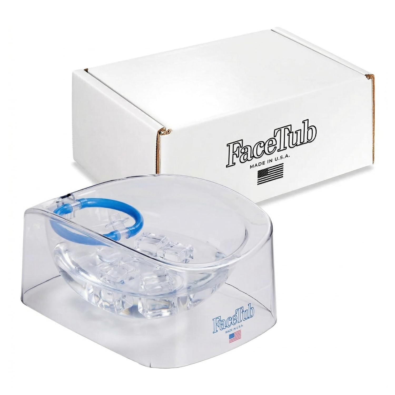 Face Ice Bath Bowl with Breathing Tube, Face Tub Ice Bowl for Cold Therapy to Support Skin Health & Relaxation, FaceTub for Facial Bath Cold Plunge, Vagus Nerve Stimulator Made in the USA