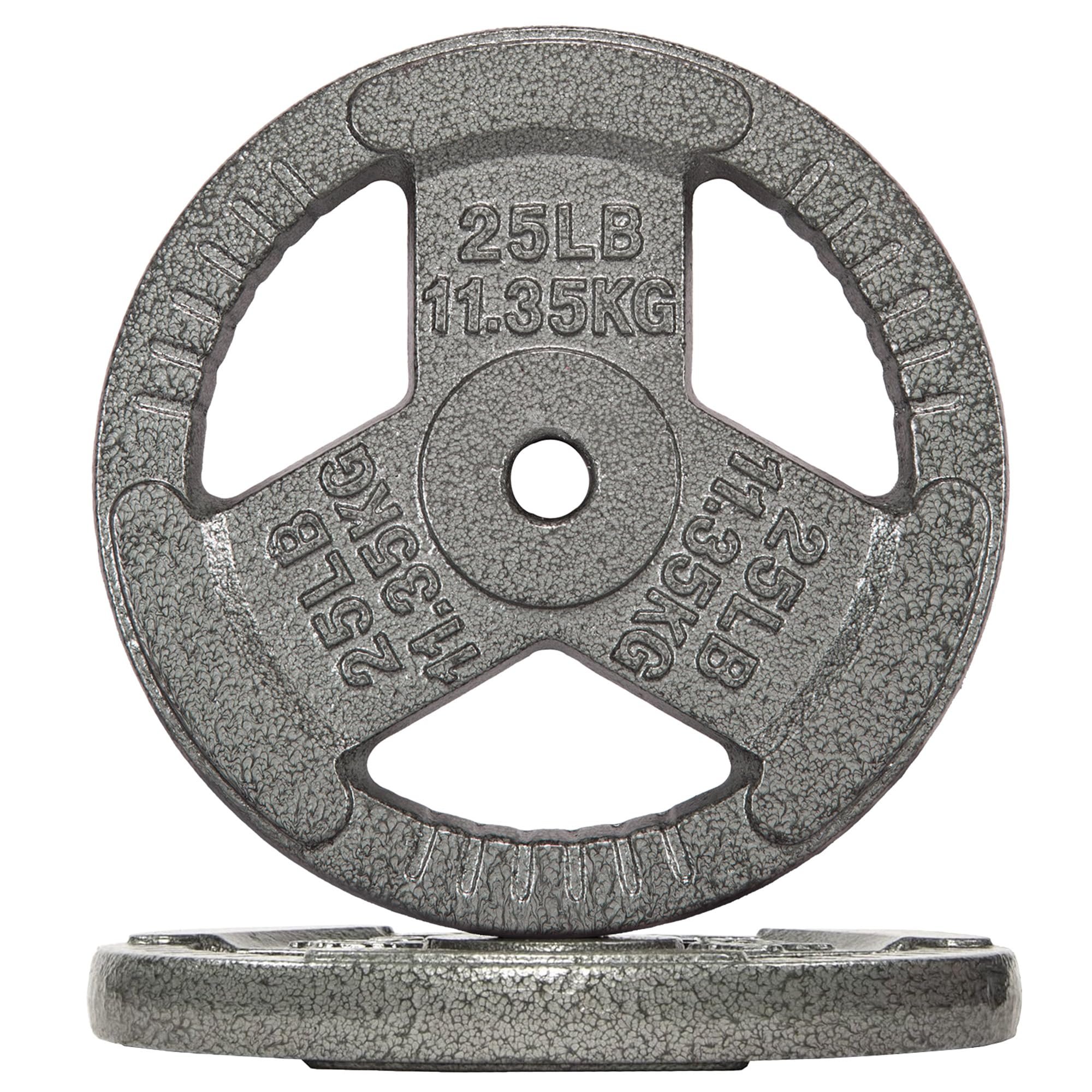 Fitvids 1 Inch Standard Barbell Weight Plates, 2.5 LB to 45 LB Plates for Home Gym Strength Training, Triple-handle Design