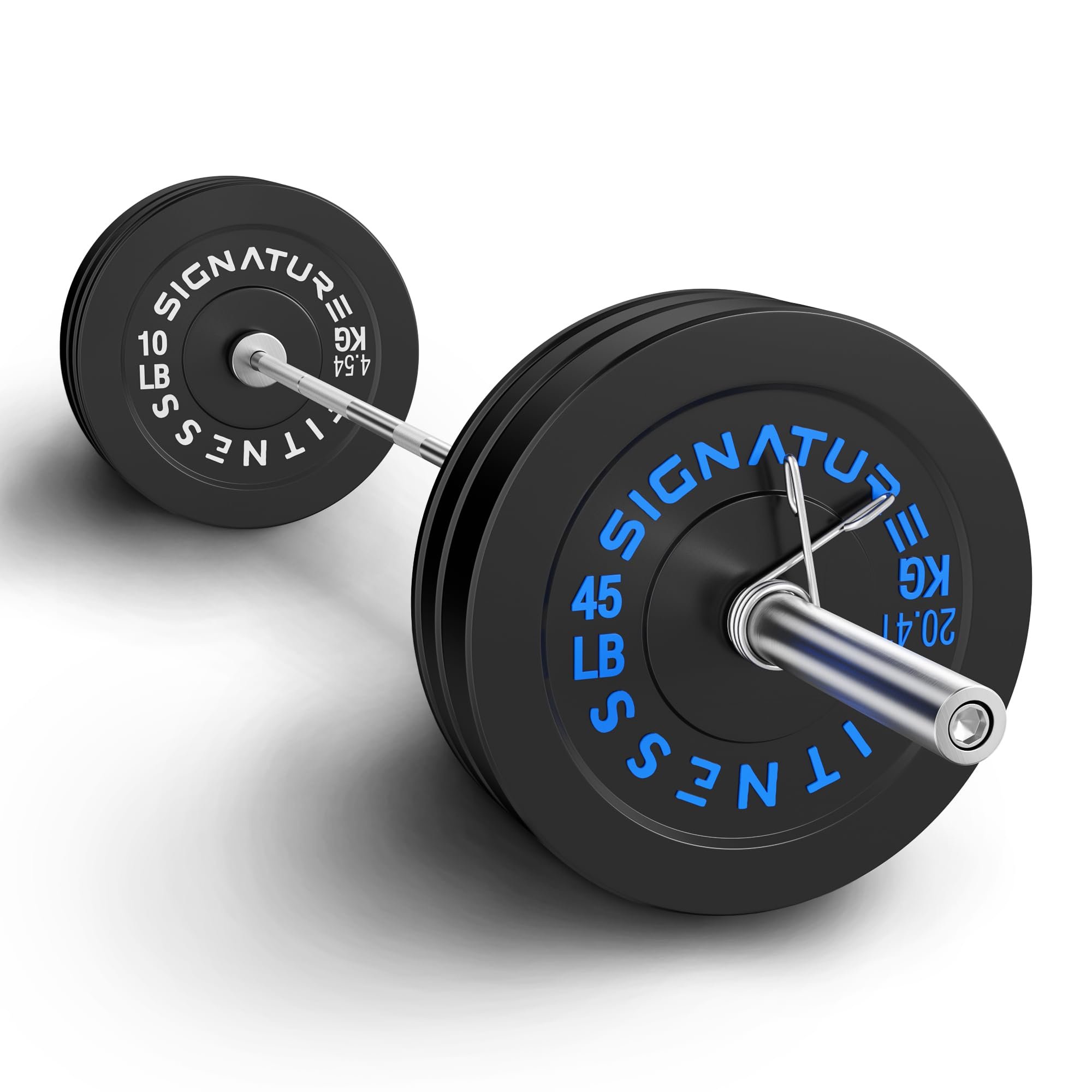 Fitvids Olympic Bumper Plates Set, 2" Weight Plates for Strength Training & Weightlifting, Paris or Set or Set with Barbell, Multiple Options