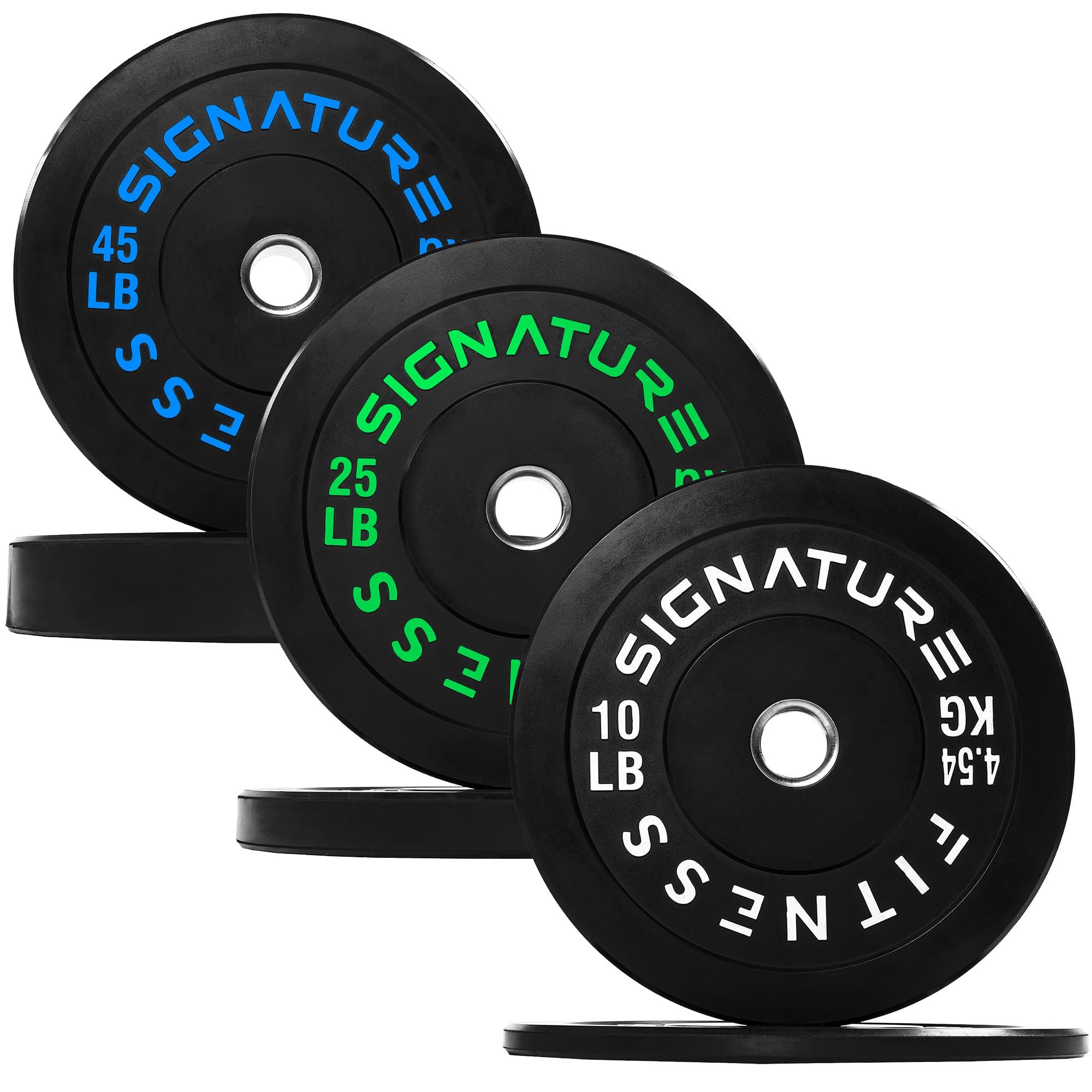 Fitvids Olympic Bumper Plates Set, 2" Weight Plates for Strength Training & Weightlifting, Paris or Set or Set with Barbell, Multiple Options