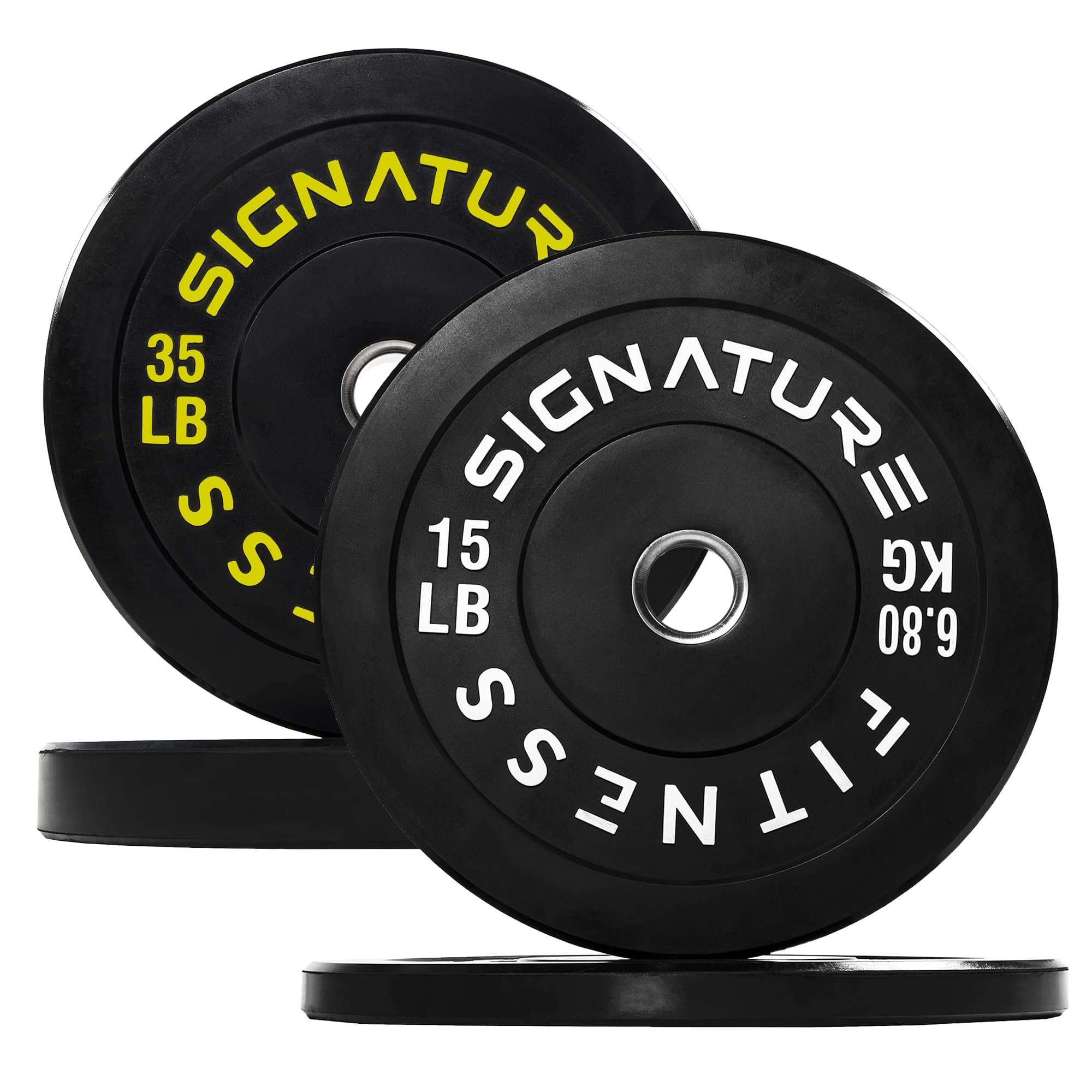 Fitvids Olympic Bumper Plates Set, 2" Weight Plates for Strength Training & Weightlifting, Paris or Set or Set with Barbell, Multiple Options