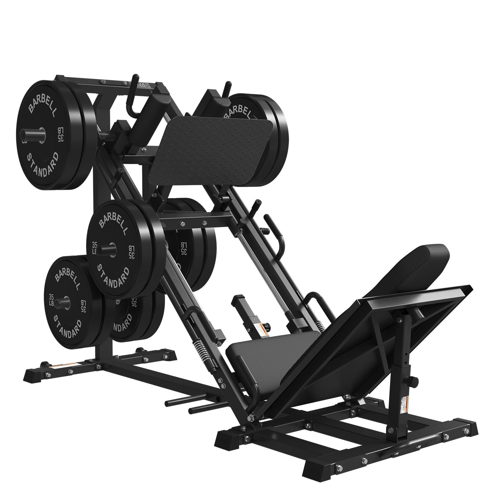 GMWD Leg Press Hack Squat Machine Combo, Leg Exercise Machine with Linear Bearing, 45-Degree Lower Body Special with Weight Storage for Quads, Hamstring, Glutes, Calves, Home Gym Leg Day Equipment