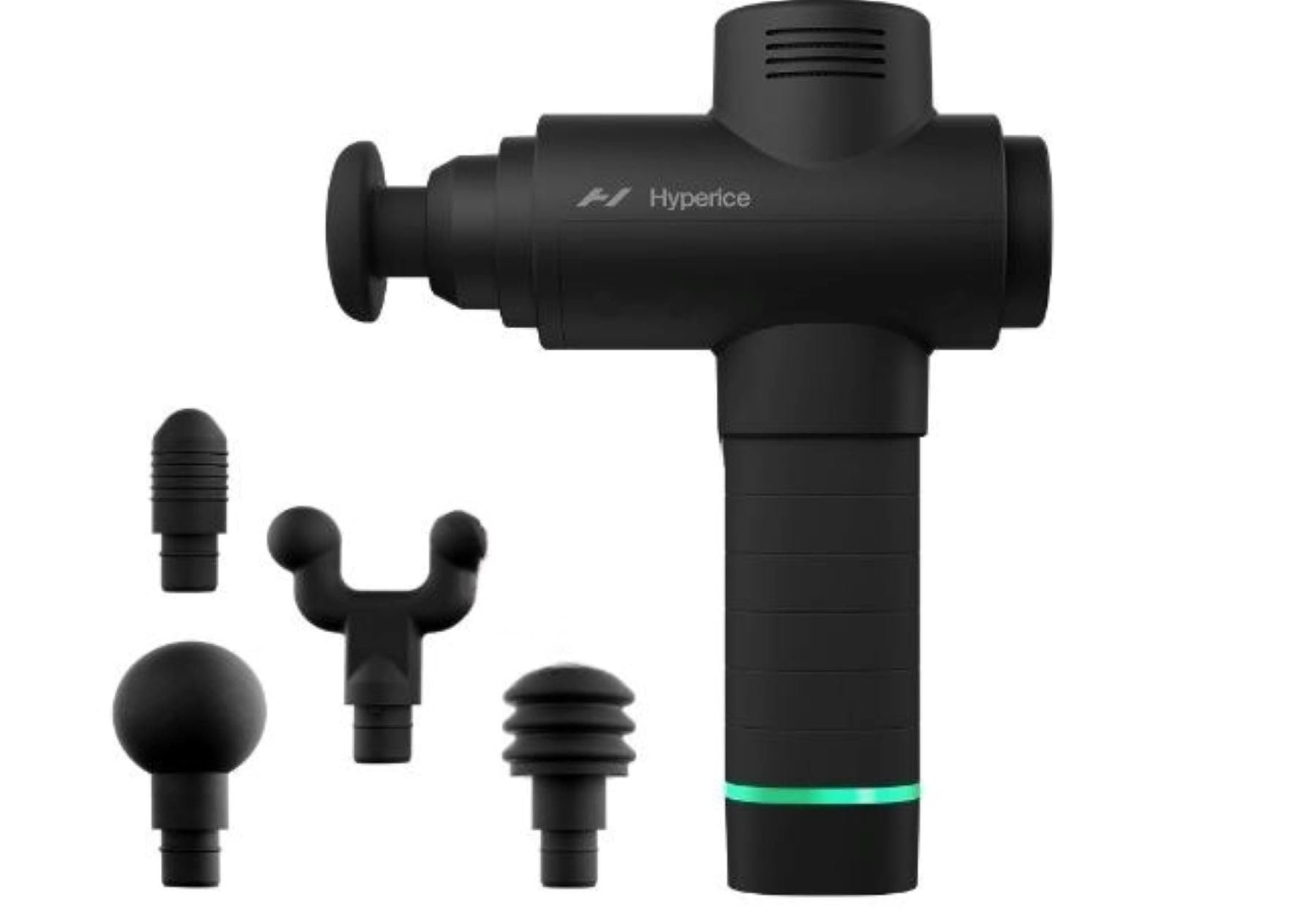 Hyperice Hypervolt 2 Black - Featuring Quiet Glide Technology - Handheld Percussion Massage Gun | 3 Speeds, 5 Interchangeable Heads | Helps Relieve Sore Muscles and Stiffness