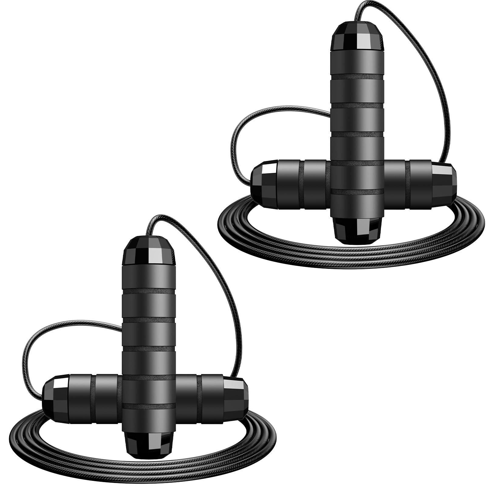 Jump Rope,Tangle-Free Rapid Speed Jump Rope with Ball Bearings for Men,Women and Kids,Adjustable Steel Skipping Rope with Ergonomic Foam Handles,A Ideal Equipment and Accessories for Workout,Fitness,Exercise,Home Gym,Slim Body