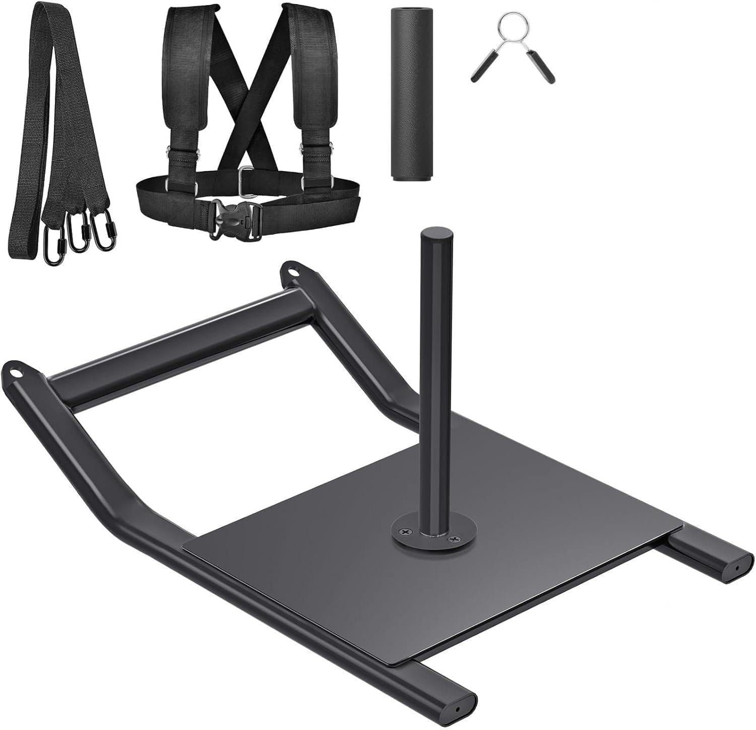 Kipika Weight Sled, Workout Sled, Fitness Strength Training Sled, Speed Training Sled for Athletic Exercise, Speed Improvement, Easily Through Obstacles, Suitable for 1" & 2" Weight Plate