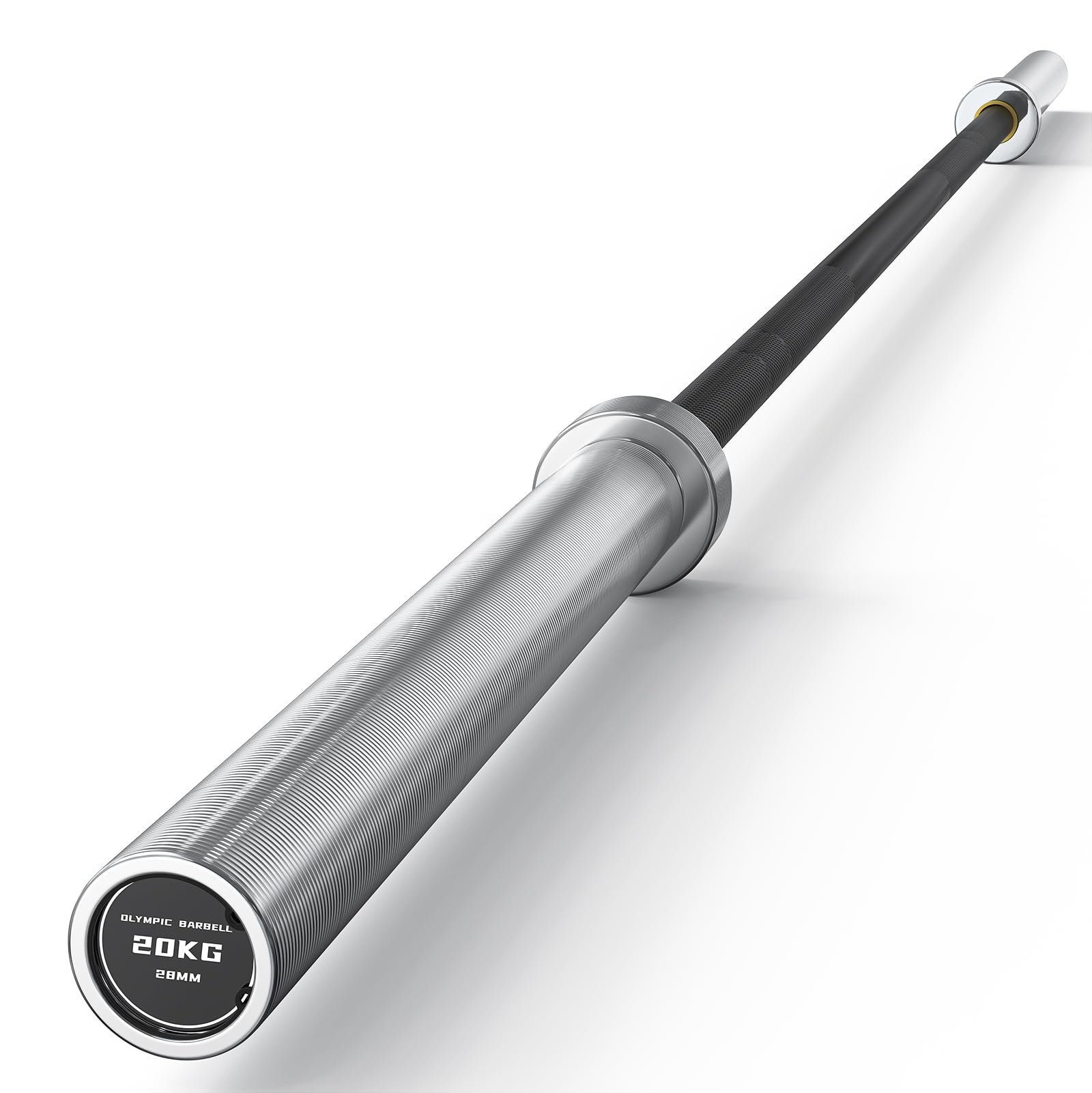 PAPABABE 7FT Olympic Barbell 45 lb Barbell 2 INCH 1000lbs/1500lbs Capacity Olympic Bar with Moderate Knurling For Squats Curls Deadlifts