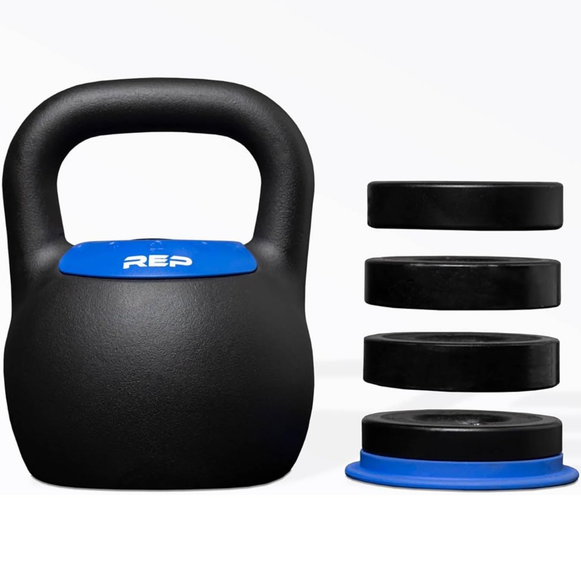 Rep Fitness Adjustable Kettlebell | Weight Set for Home Gym | Strength Training Equipment for Men & Women | Compact Steel Bell with Ergonomic Handle | 20–40 lb (9–18 kg) Variable Options