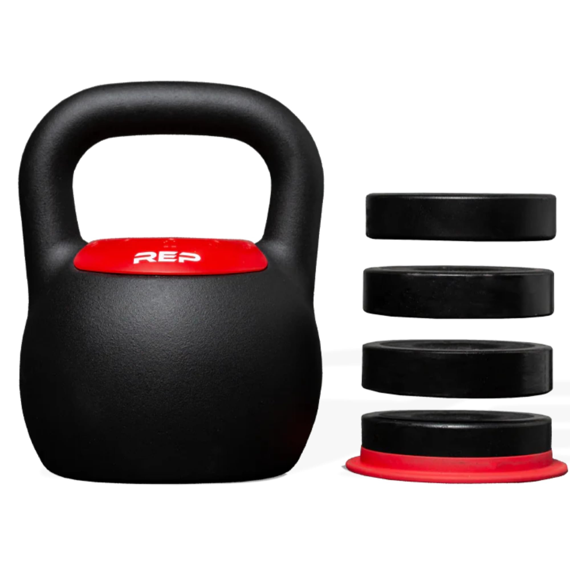 Rep Fitness Adjustable Kettlebell | Weight Set for Home Gym | Strength Training Equipment for Men & Women | Compact Steel Bell with Ergonomic Handle | 20–40 lb (9–18 kg) Variable Options
