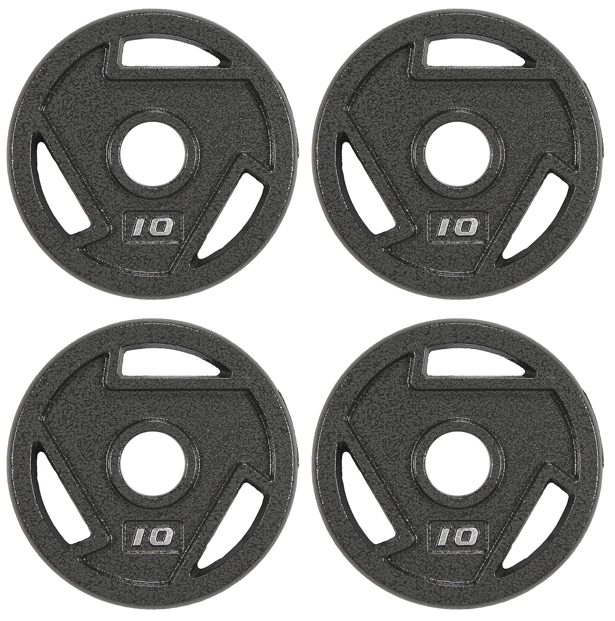 Signature Fitness Cast Iron Plate Weight Plate for Strength Training and Weightlifting, Olympic or Standard, Multiple Sizes