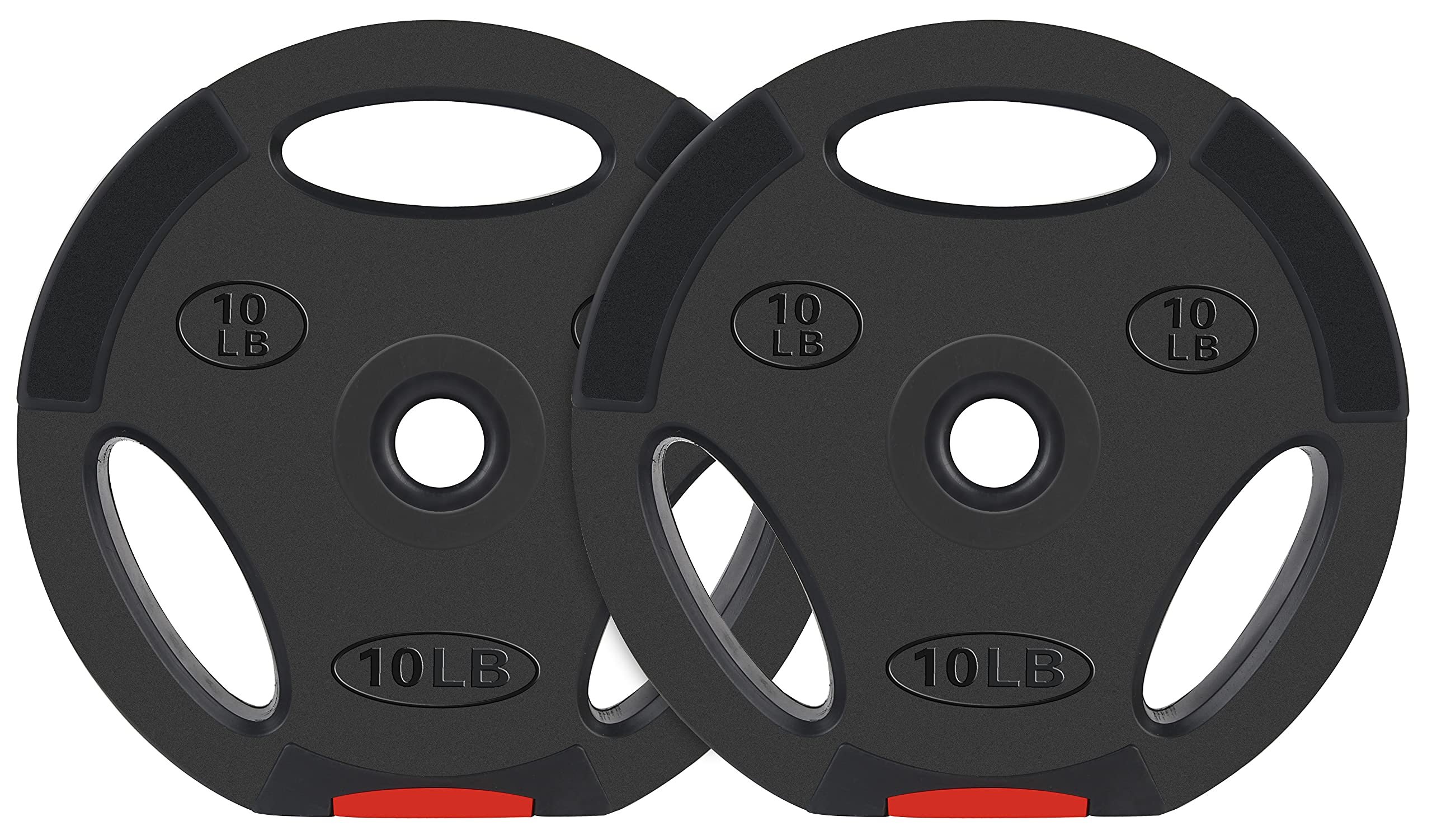 Signature Fitness Vinyl Standard Plate Weight Plate for Strength Training and Weightlifting, Multiple Sizes