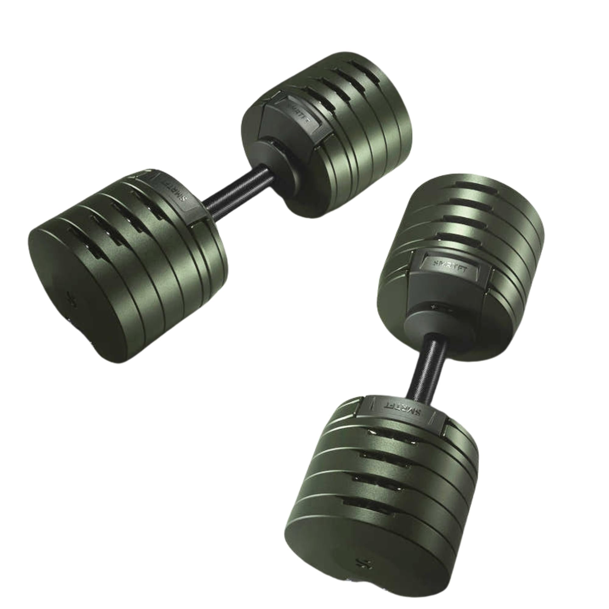 SMRTFT NUOBELL Adjustable Dumbbells 5–100 lb Set | Original NUOBELL | 26 Weights in 1 for Home Gym Strength Training | Steel-Knurled Handle | Space-Saving Dumbbell Set of 2 | 2-Year Warranty