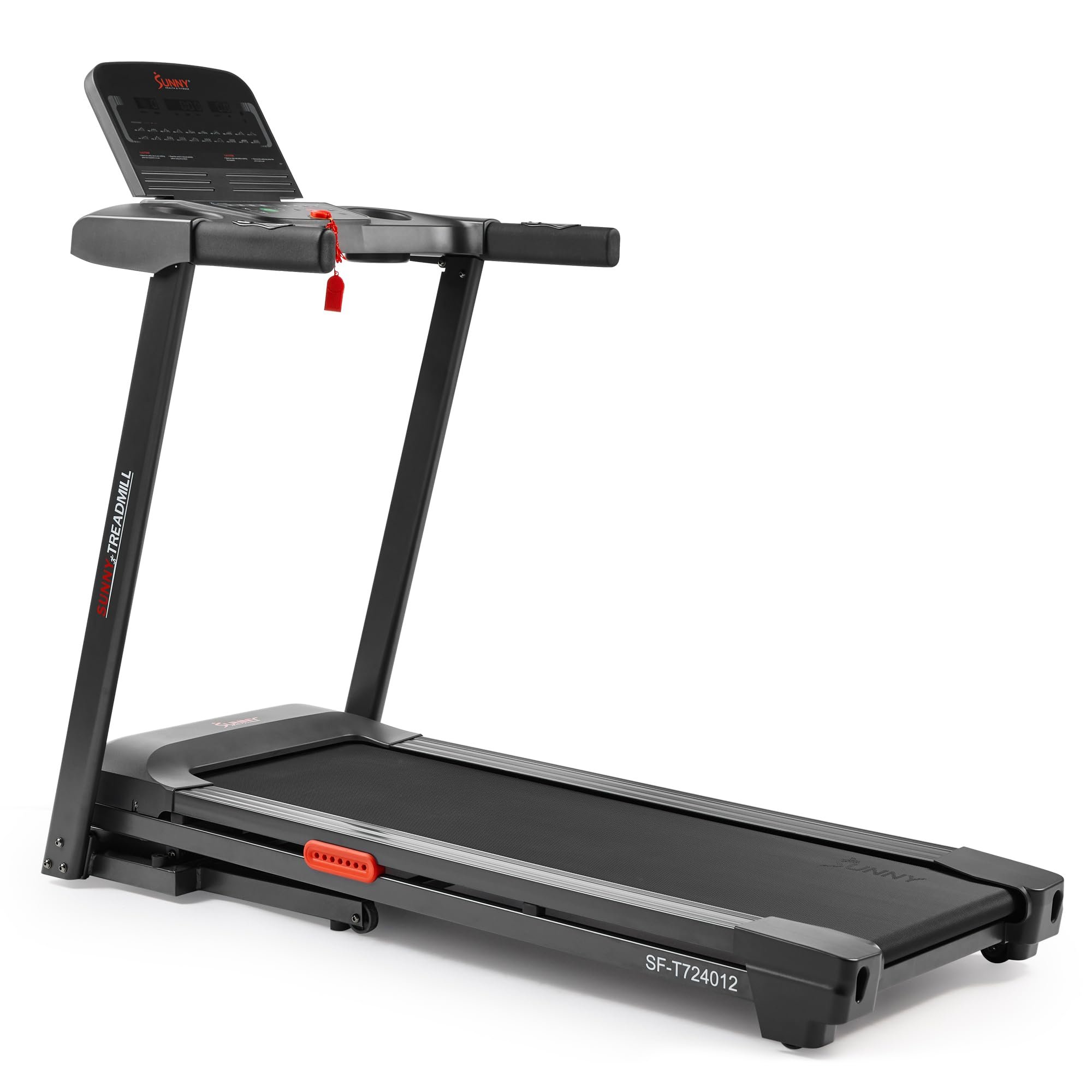 Sunny Health & Fitness Wi-Fi Smart Treadmill Walking Pad with Shock Absorption Cushioning, Home Fitness Cardio Equipment with SunnyFit App Access - Compact Foldable, Auto Incline, Under Desk Optional