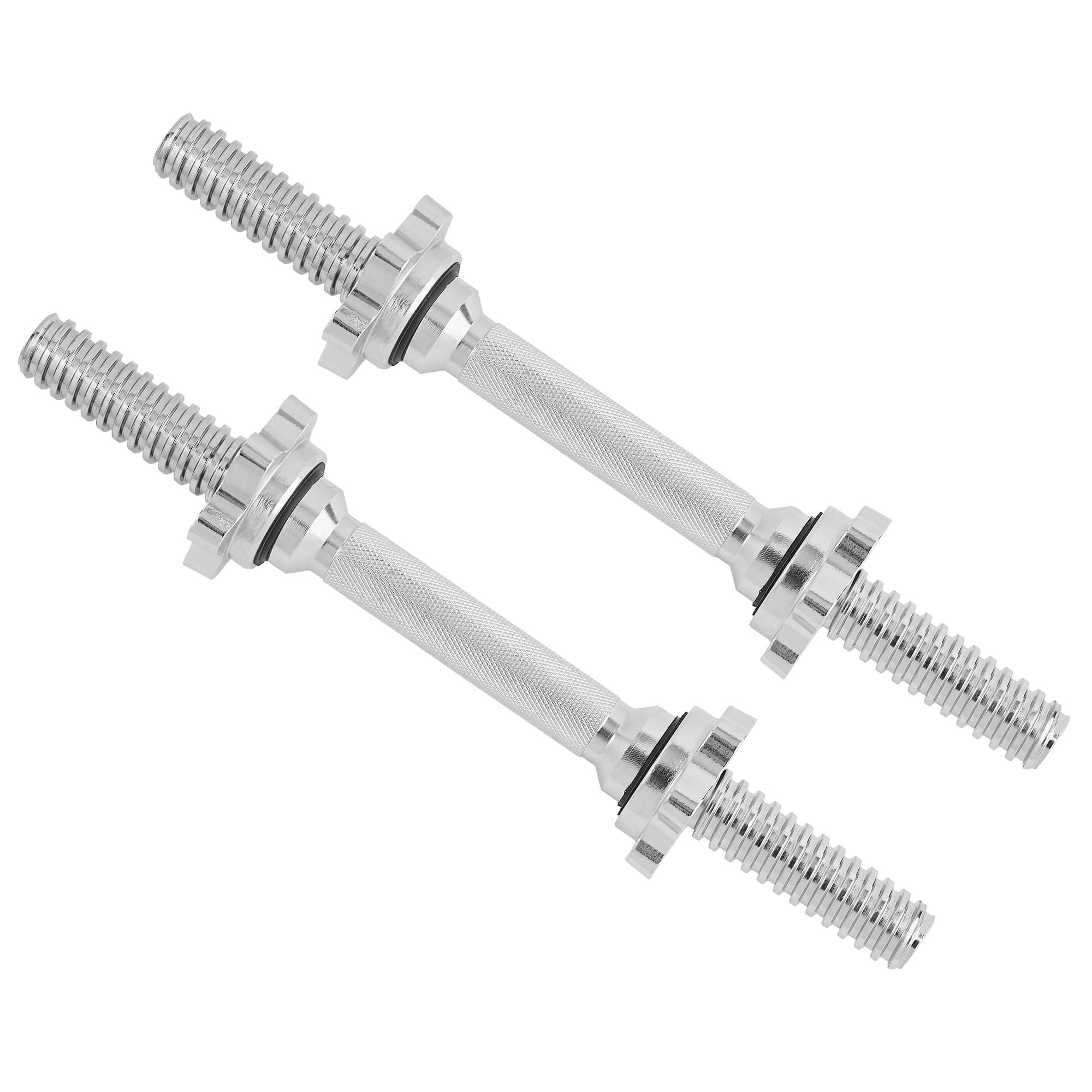 Yes4All Threaded Dumbbell Handles, Adjustable Dumbbell Bar Pair, 14/16/18/24-Inch Sizes, Fits 1" or 1.15" Plates, Non-Slip Grip, Secure Star-Lock Collars